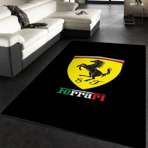 Ferrari Amoled Rug All Over Print Logo Custom Area Rug Carpet Full Sizes Home Living Rug Carpet Decor