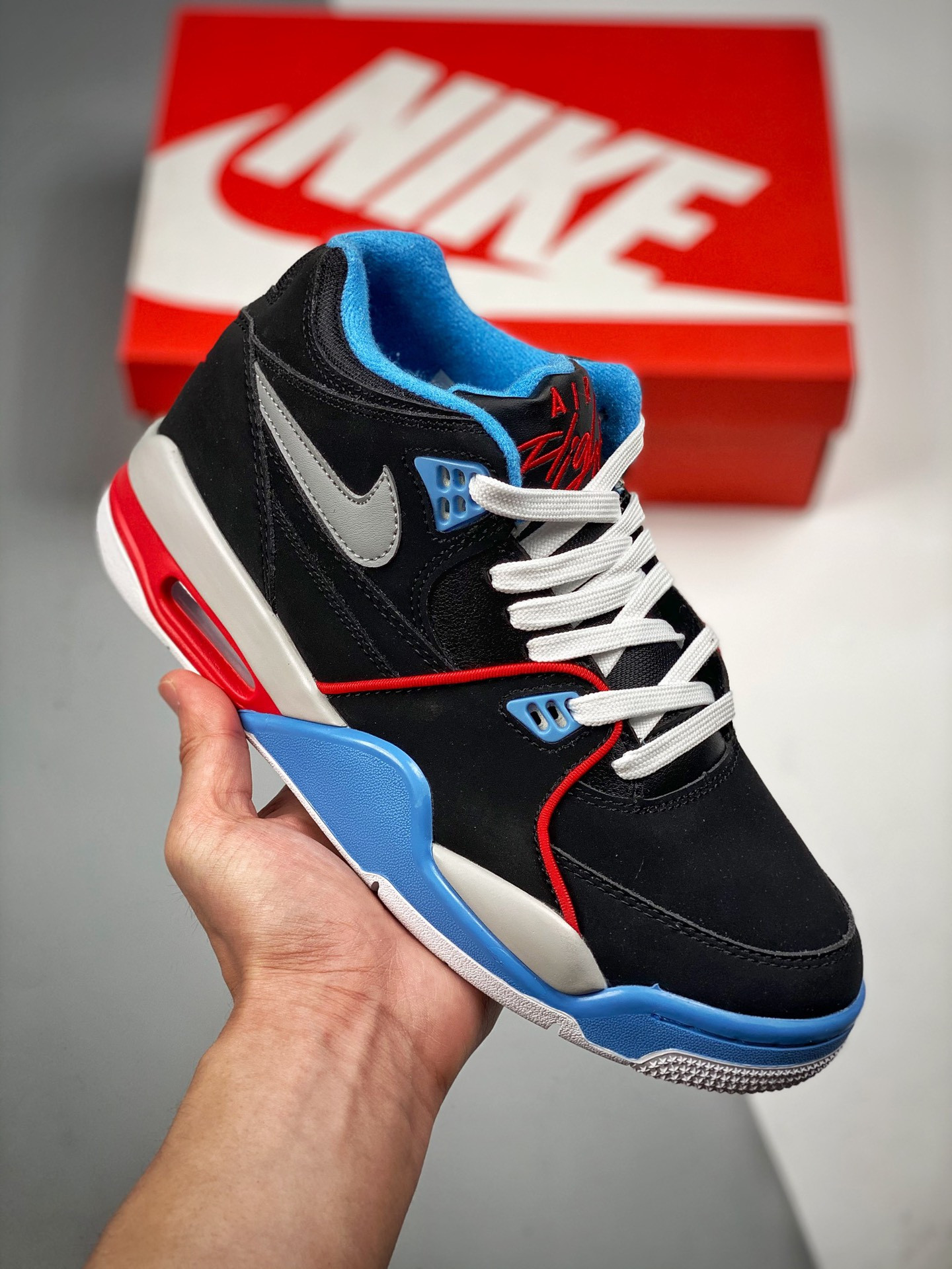 Nike Air Flight 89 Chicago Black Red Blue 5340766