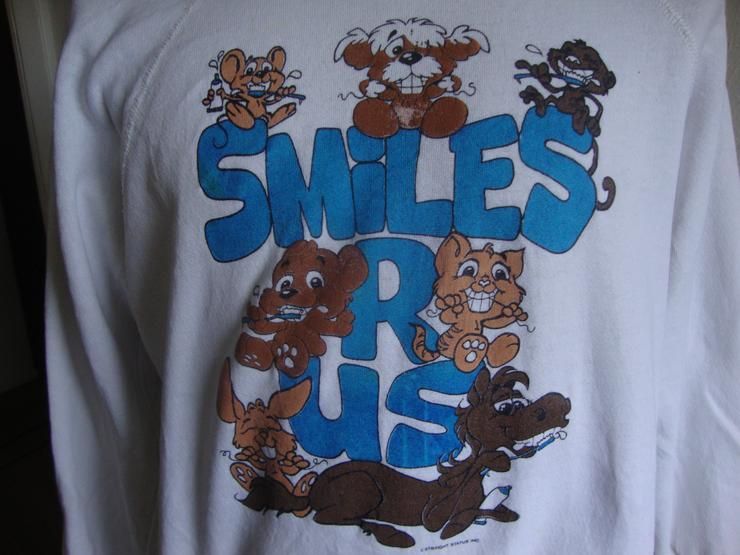 Vintage 90 Smiles R Us Animals Cute Dentist Crew Neck Taille Grande Shirt