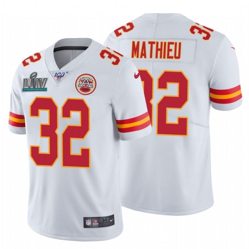 Men’S Tyrann Mathieu Kansas City Chiefs White Super Bowl Liv White Vapor Limited Jersey – All Stitched, Embroidery