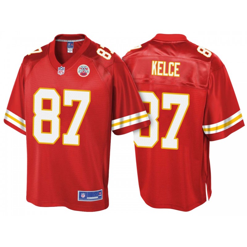 Kansas City Chiefs Travis Kelce Pro Line Team Color Jersey Red – All Stitched, Embroidery