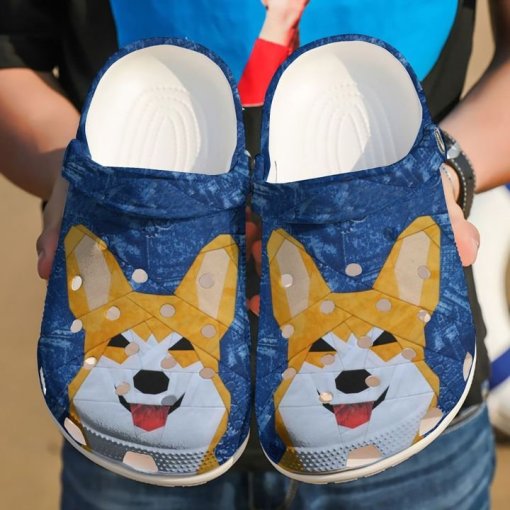 Corgi Dog Animal Personalized Name Clog Shoes