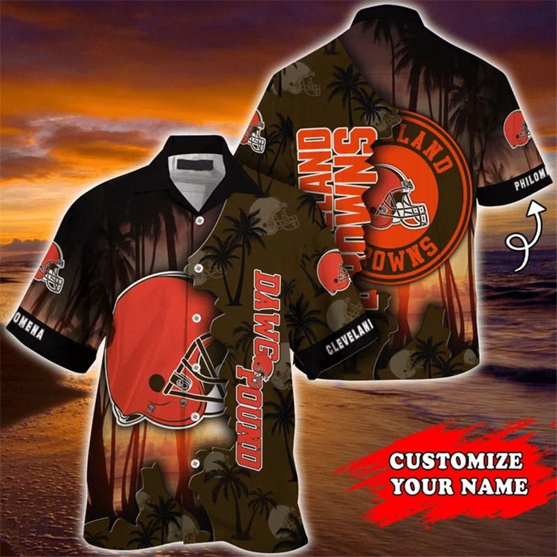 Cleveland Browns Hawaiian Shirt Tropical Island Personalized