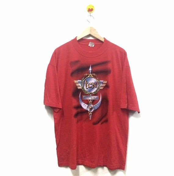 Rare Vintage Ten Band Album The Robe Tour 97 98 Rock Hard Rock Band British Band Shirt