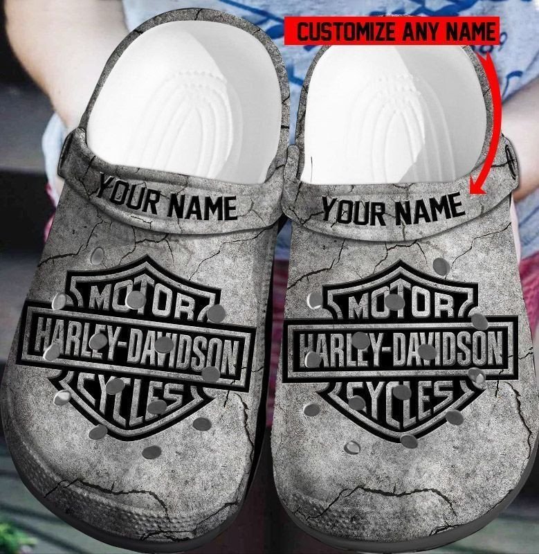Harley Davidson Personalized Custom Name Crocss Crocband Clog Comfortable Water Shoes