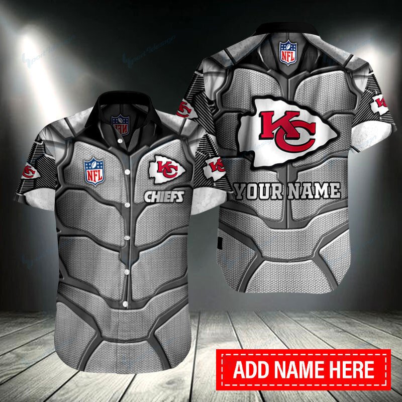 Kansas City Chiefs Personalized Button Shirt Bb048