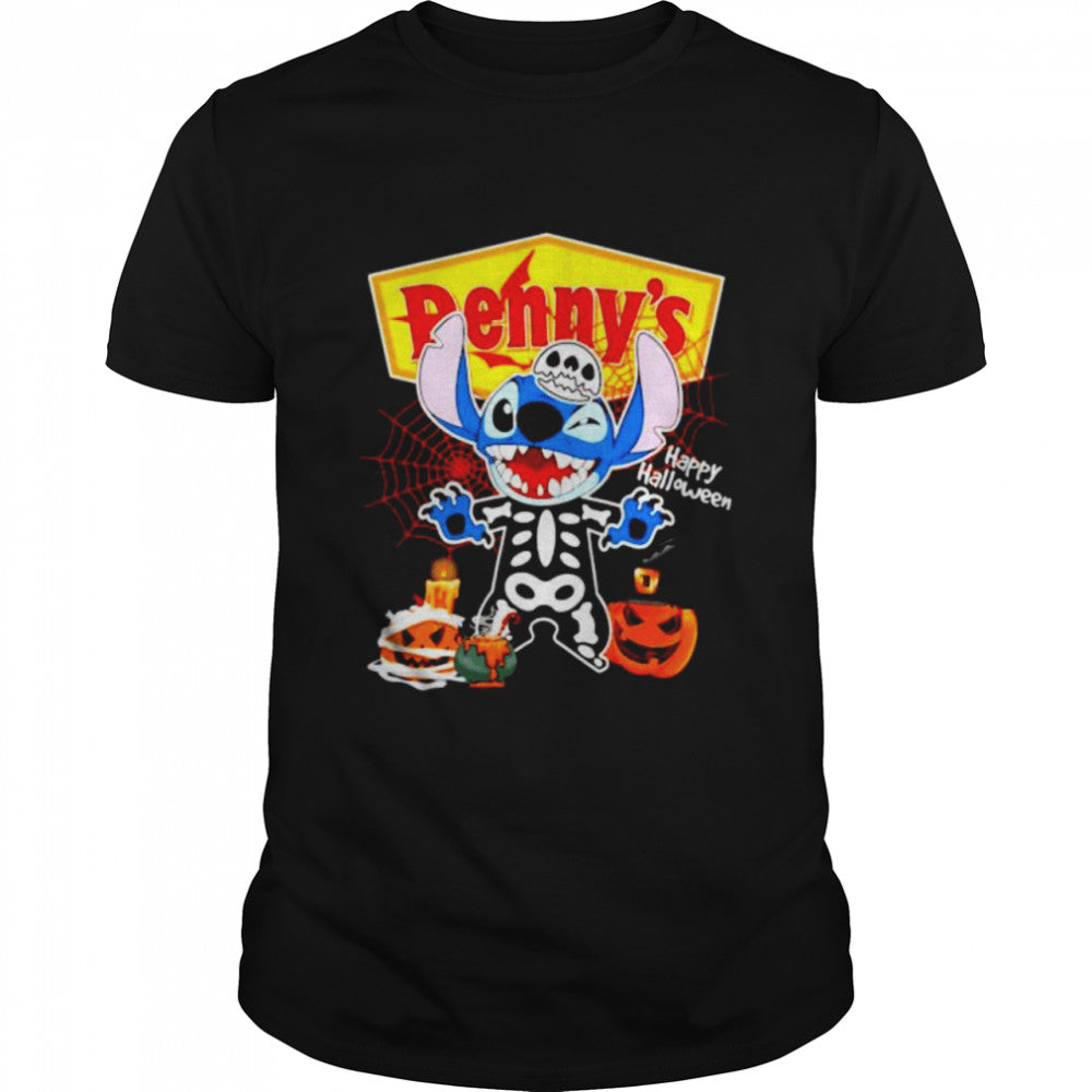 Skeleton Stitch Denny’S Happy Halloween Shirt