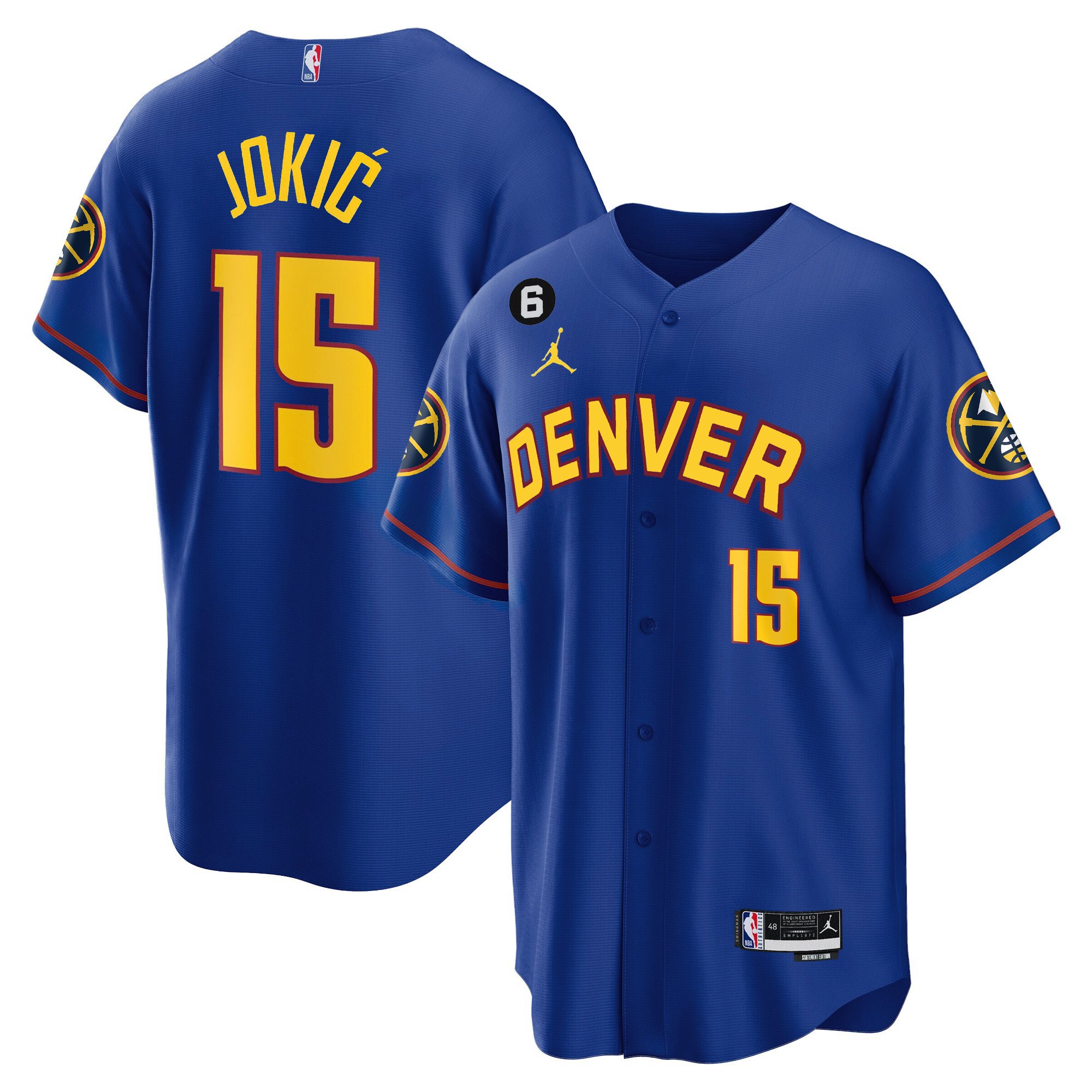 Men'S Denver Nuggets Baseball Jersey All Stitched Nomistyle