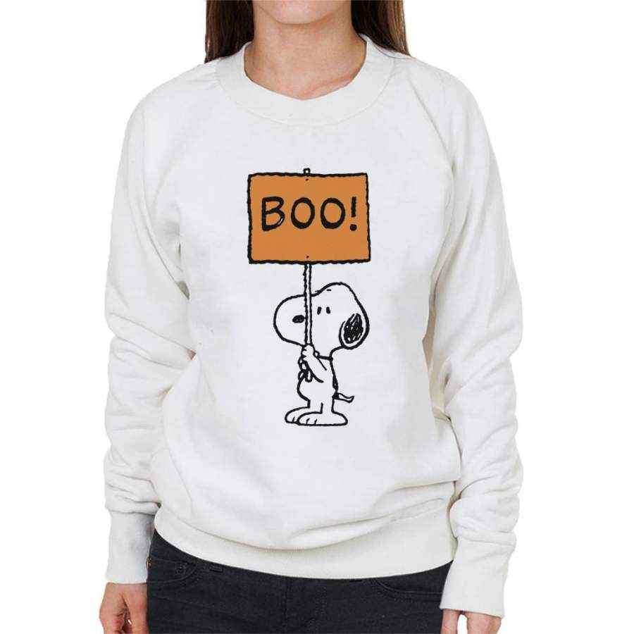 Peanuts Halloween Boo Snoopy Women’s Sweatshirt