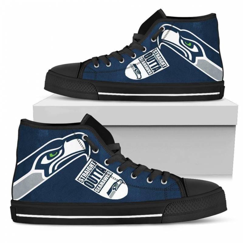 Straight Outta Seattle Seahawks High Top Shoes #654