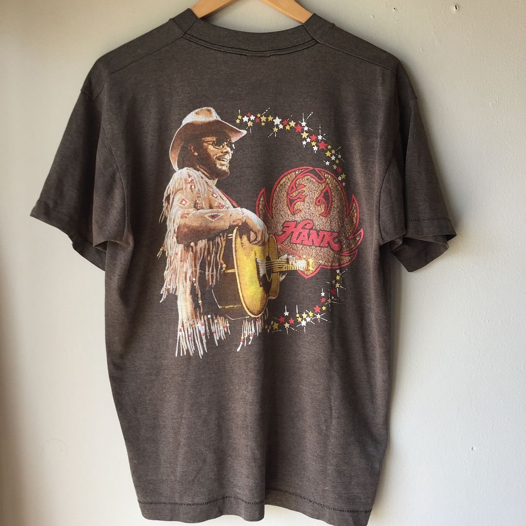 Rare 80S Hank Williams Jr Vintage Tour Band Concert Shirt