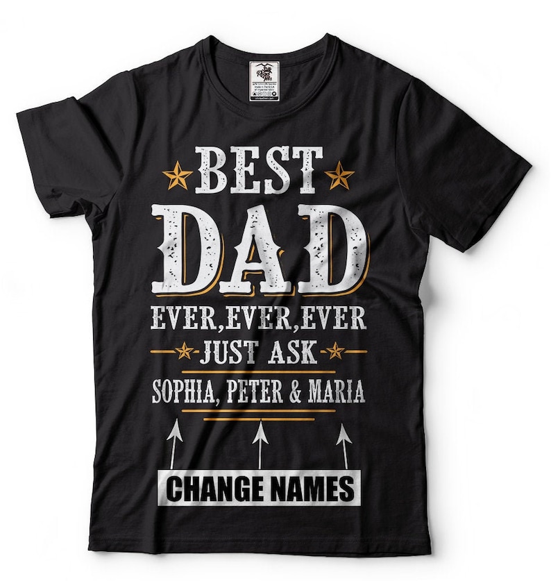 Customizable Father's Day T-shirt Best Dad ever Custom Kids Name Shirt Mens T-shirt Gift For Dad CHANGE NAMES Best Fathers Day Tshirt, Graduation Shirt Ideas 2024, Funny T-Shirt Sayings - Vivavogue Fashion - Bluey Mom