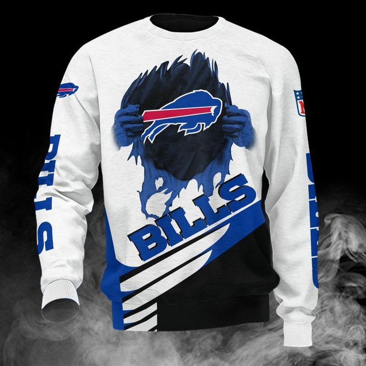 Buffalo Bills Blue Logo White Graphic Gift For Fan Ugly Wool Sweater Christmas