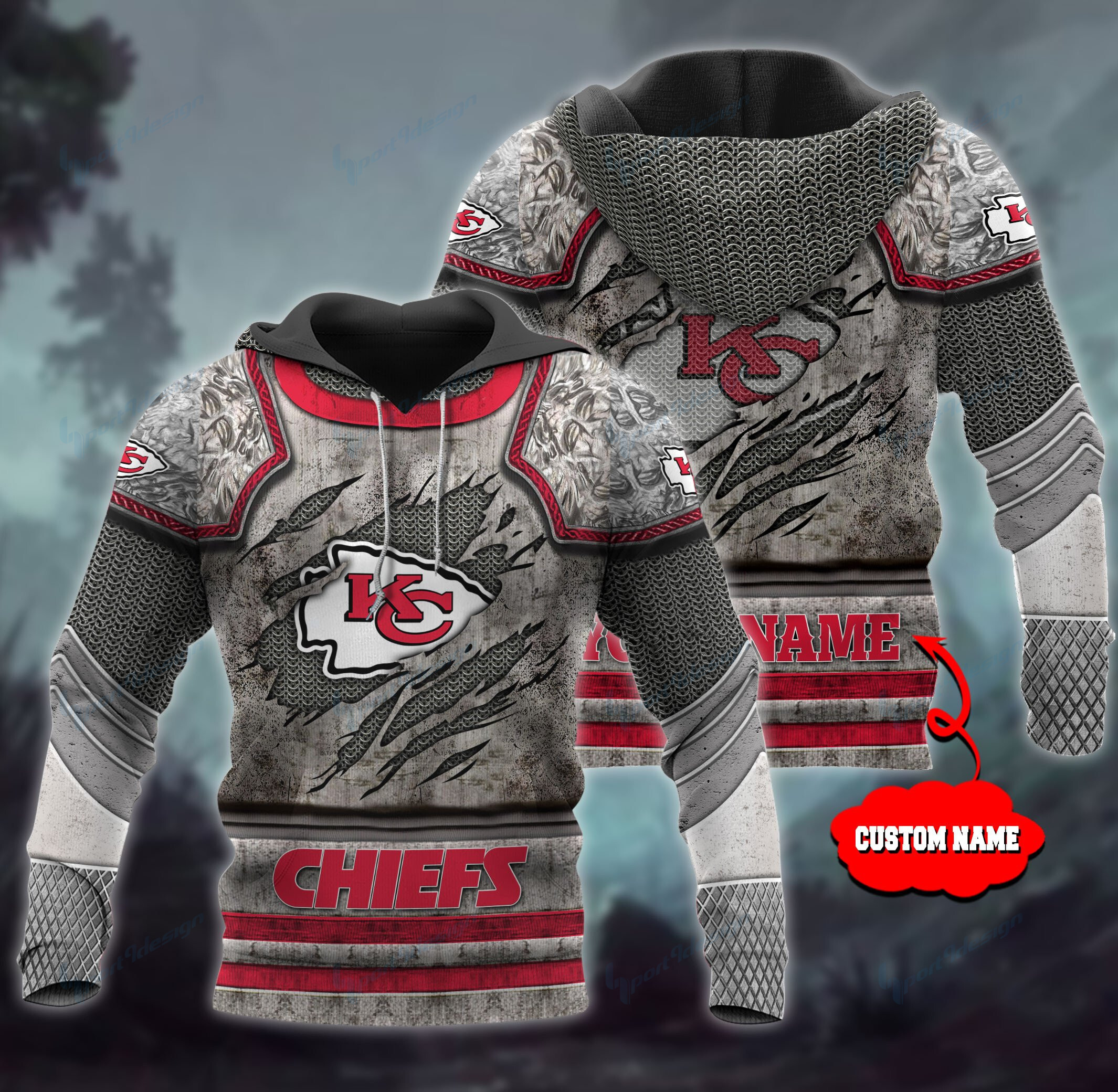 Kansas City Chiefs Personalized All Over Printed 610