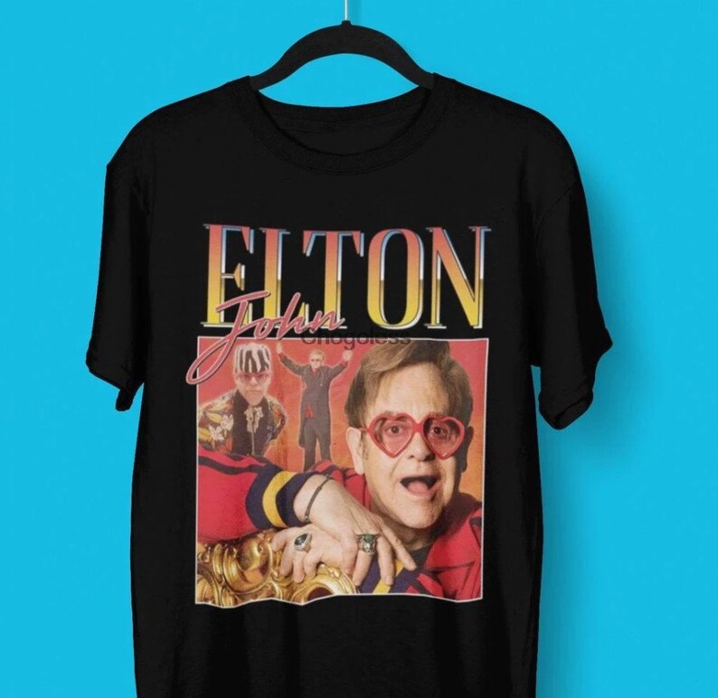 Retro Elton John Shirt, Funny Vintage Elton John T-Shirt, Unisex Elton John On Stage Shirt, Vintage Music Shirt