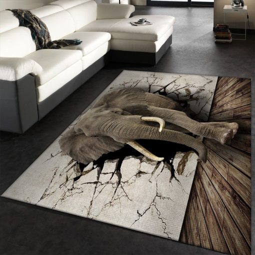 3d Elephant Animal Print Rug All Over Print Logo Custom Area Rug Carpet Full Sizes Home Living Rug Carpet Decor