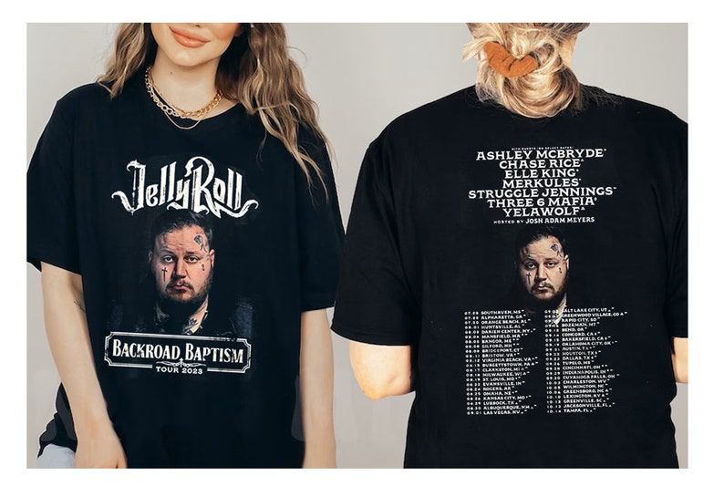 Jelly Roll 2023 Tour Shirt, Backroad Baptism 2023 Tour Shirt, Son Of A Sinner, Music Concert Merch Long Sleeve, Jelly Roll Fan Gift Jelly Roll 2023 Tour T-Shirt, Jelly Roll Fan Gift