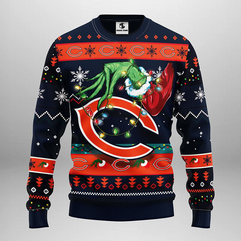 Chicago Bears Grinch Ugly Christmas Sweater