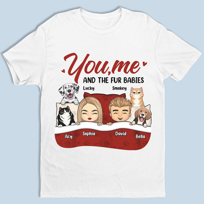 You, Me & The Pets – It’S Paradise – Couple Personalized Custom Unisex T-Shirt, Hoodie, Sweatshirt – Gift For Couples, Pet Owners, Pet Lovers