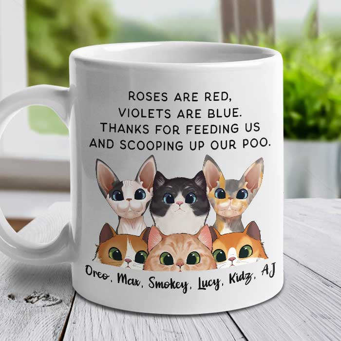 Violets Are Blue Thanks For Scooping Up Our Poo – Personalized Mug