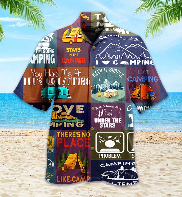 Camping Quotes Colorful Hawaiian Shirt 3D