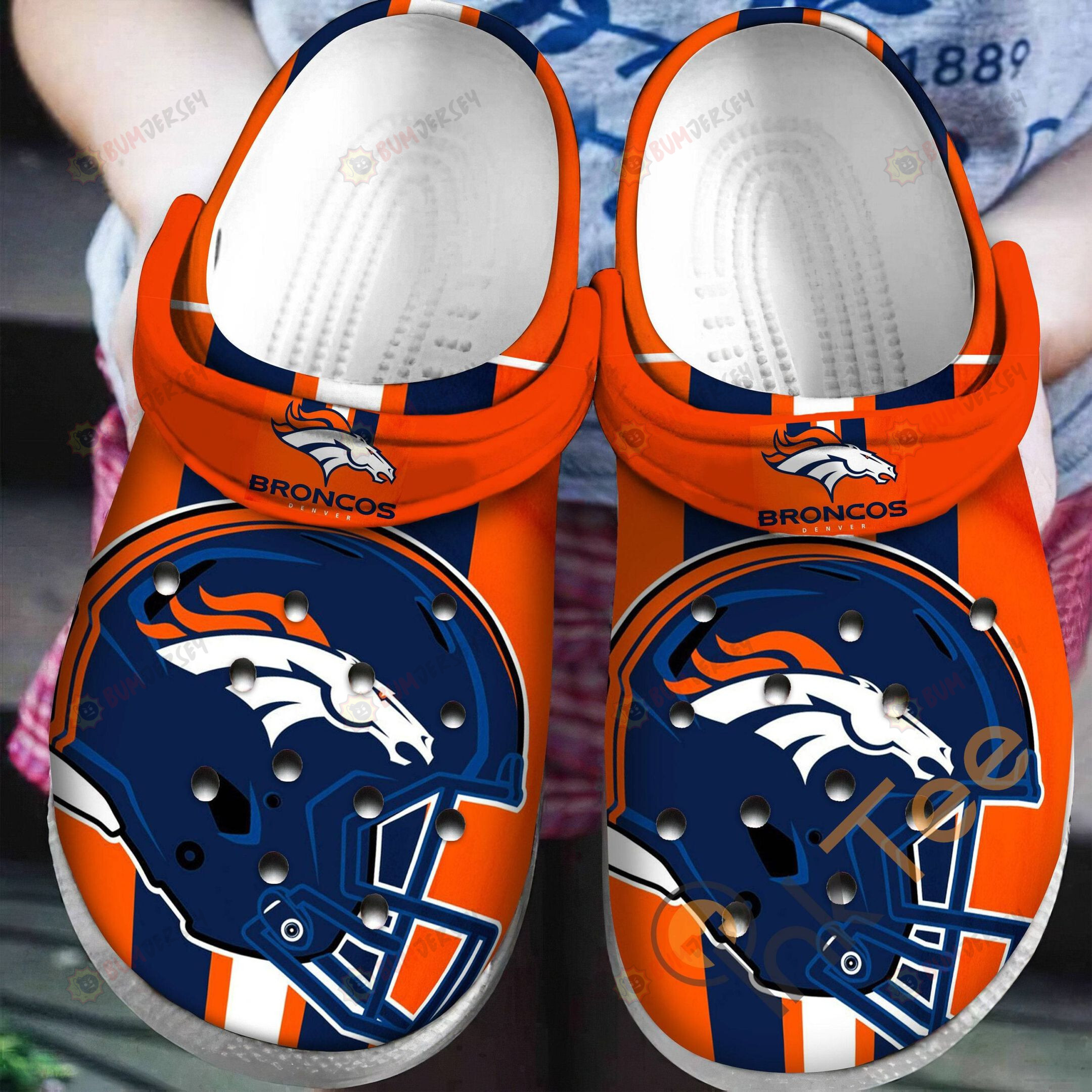 Denver Broncos Orange Crocs Crocband Clog Comfortable Water Shoes – Aop Clog