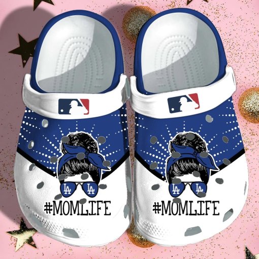 La Dodgers Mom Life Personalized Name Clog Shoes