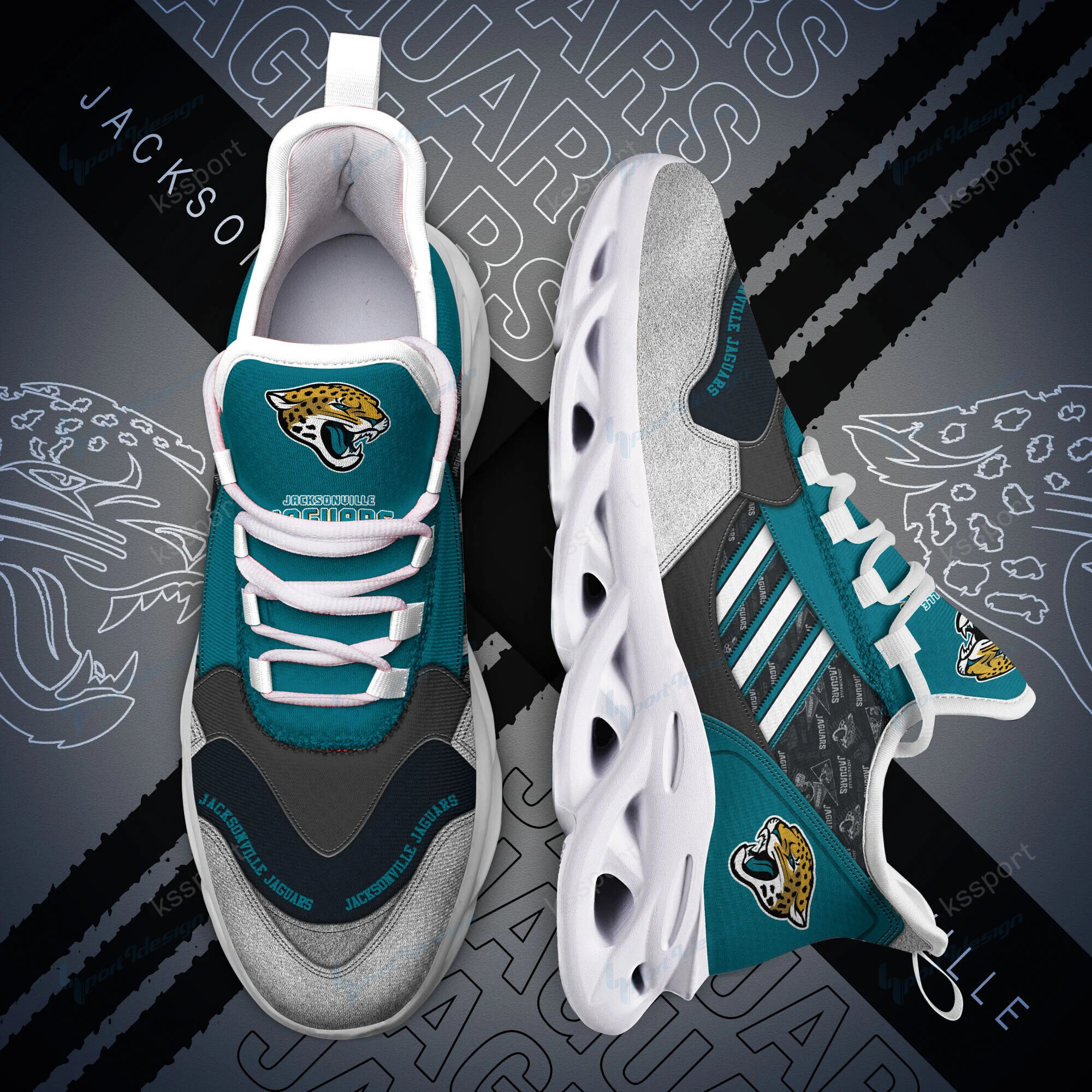 Jacksonville Jaguars Yezy Running Sneakers Bg742