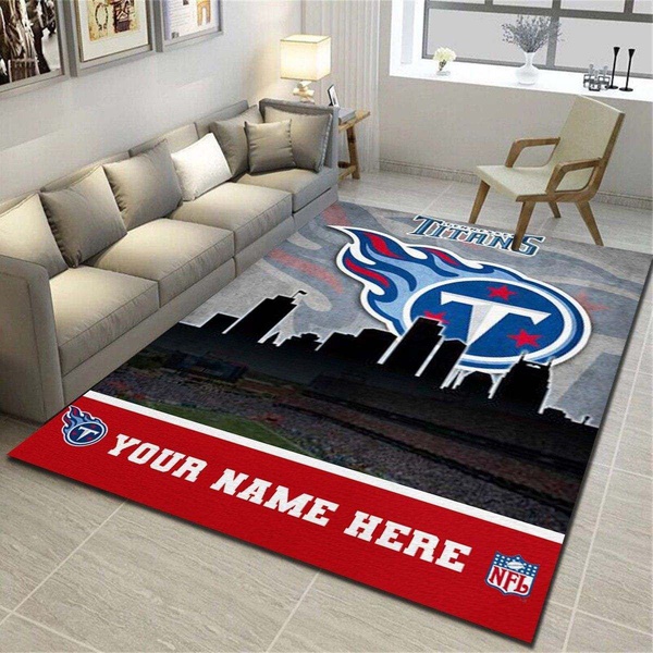 Tennessee Titans Personalized Rug, Team Living Room Carpet, Customized Floor Mat