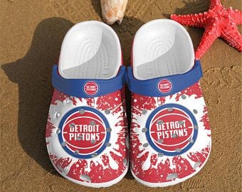 Detroit Pistons Crocs Crocband Clog Clog Comfortable For Mens And Womens Classic Clog Water Shoes