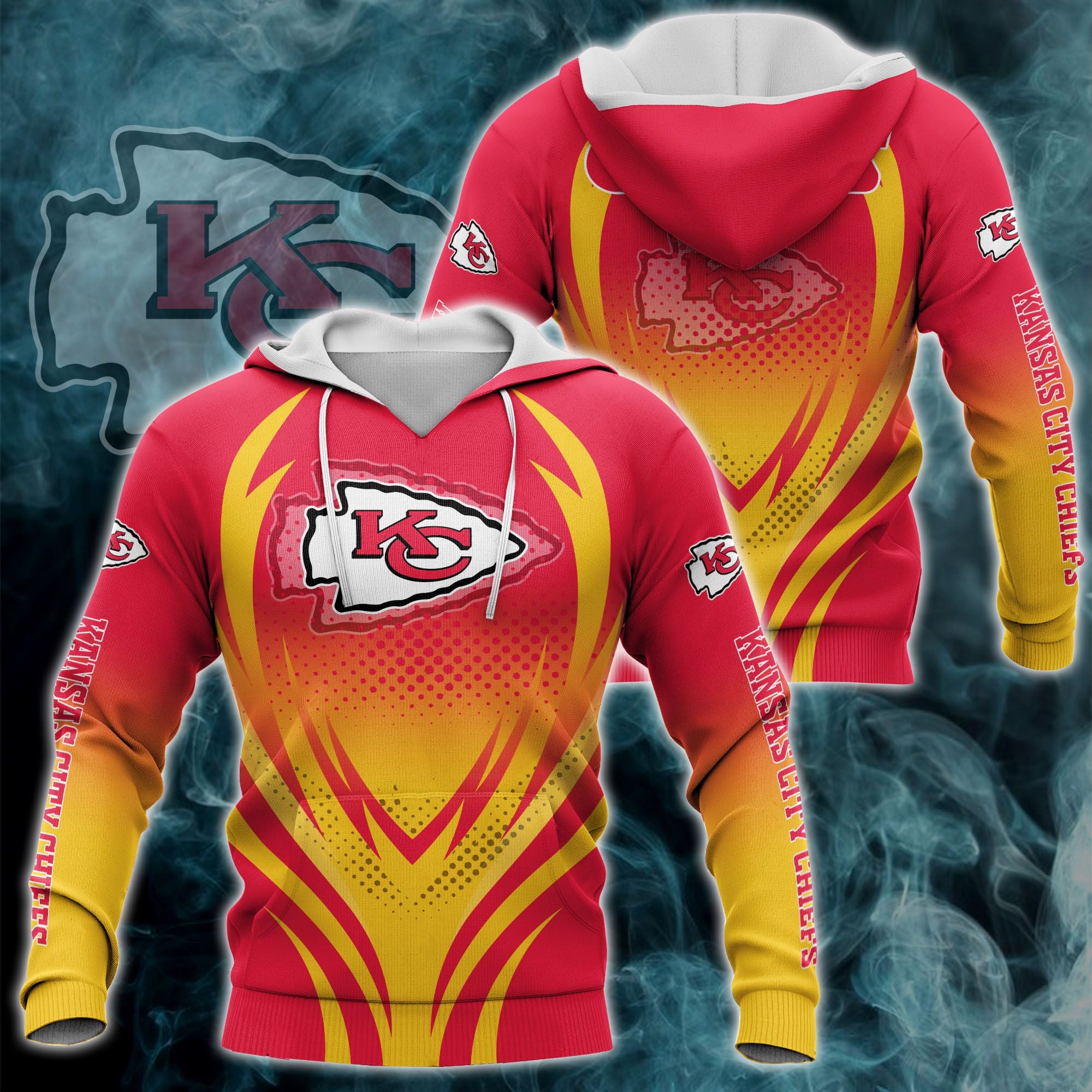 Kansas City Chiefs Hoodies Cheap 3D Print H04Fs