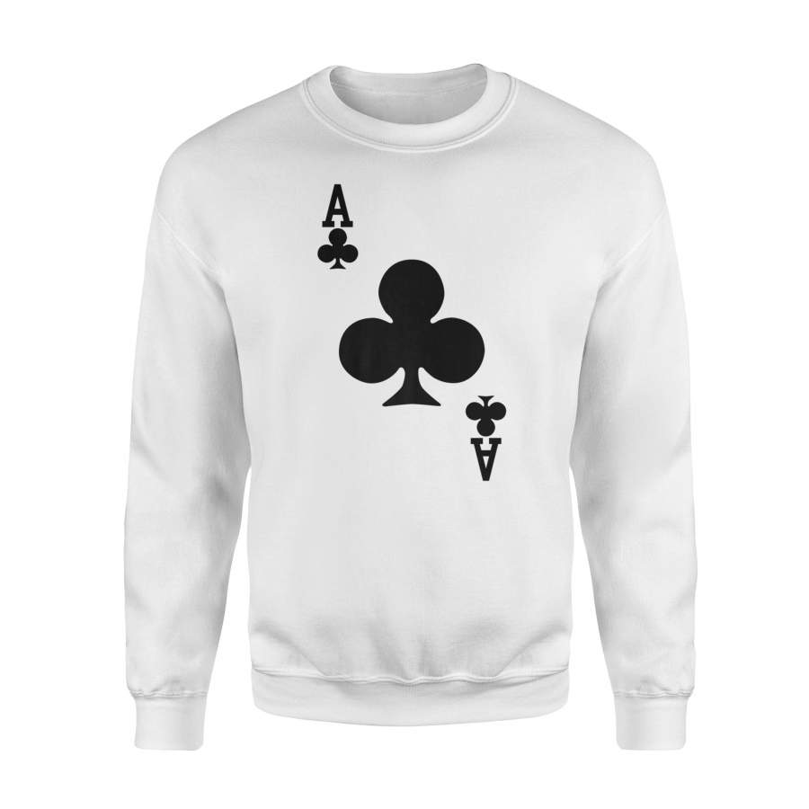 Ace Of Clubs Playing Card Halloween Costume Halloween Sweatshirt