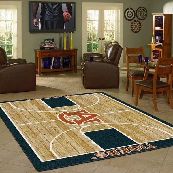 Auburn Tigers Area Rug, Basketball Court OFD 19120717