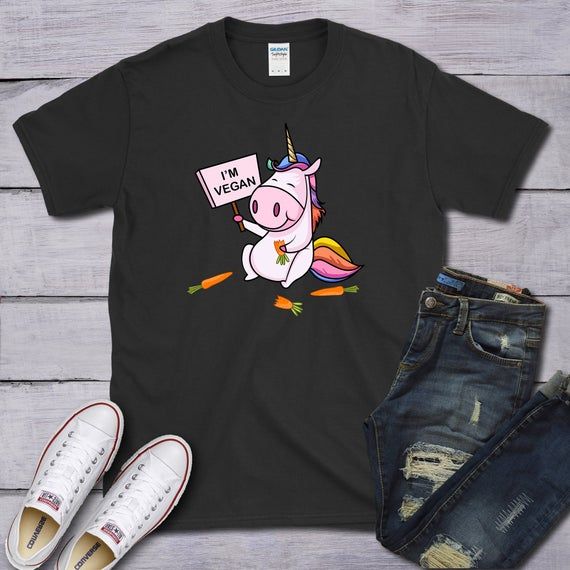 Vegan Unicorn Shirt Unicorns Are Vegan Vegan Power T Shirt Vegetarian Gift Healthy Life Tshirt Spirit Animal Unicorn Tee Shirt