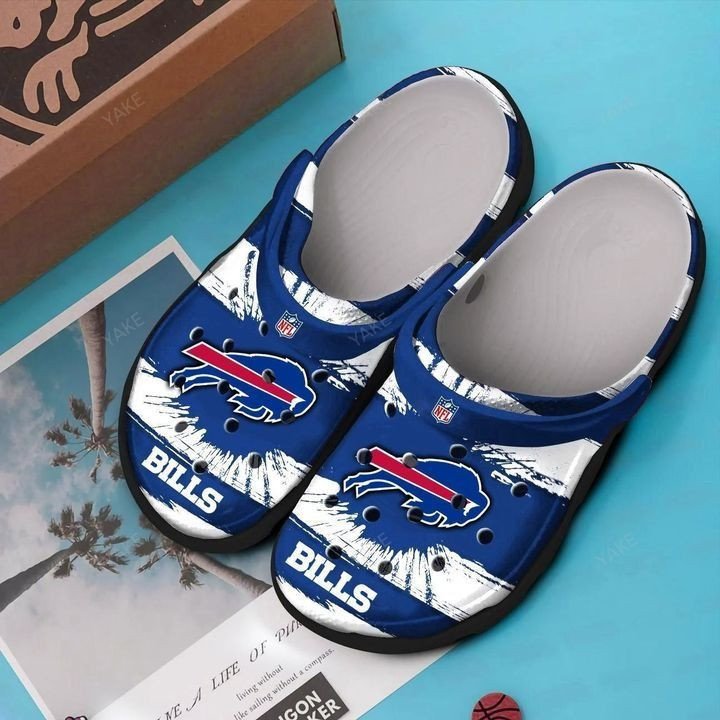 Buffalo Bills Crocs Crocband Clog Comfortable Water Shoes In Blue White