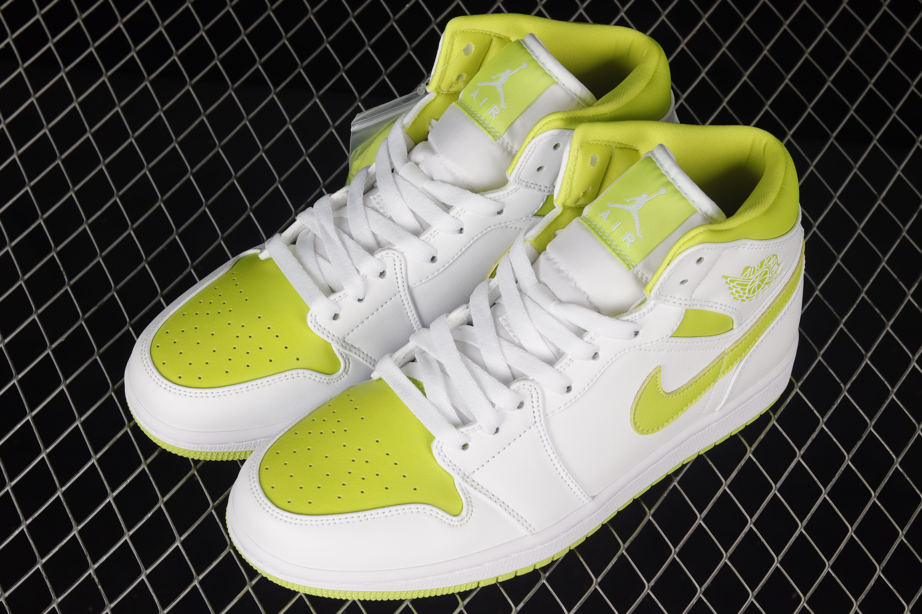 Nike JD 1 Mid White Lime Women Shoes Sneakers SNK674629276