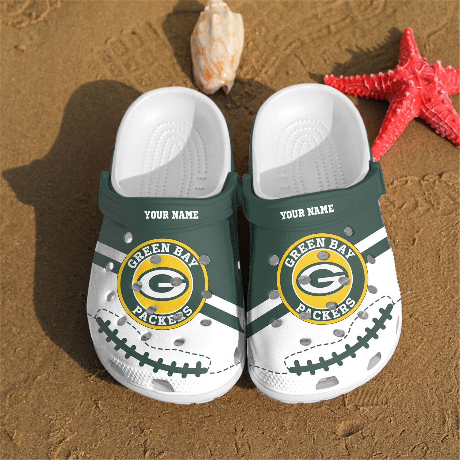 Personalized Green Bay Packers Clog Shoes