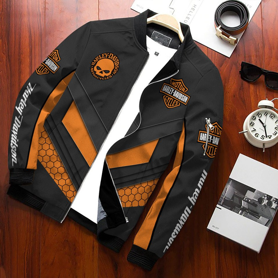 Harley Davidson 3D Printed Bomber Jacket Vd133