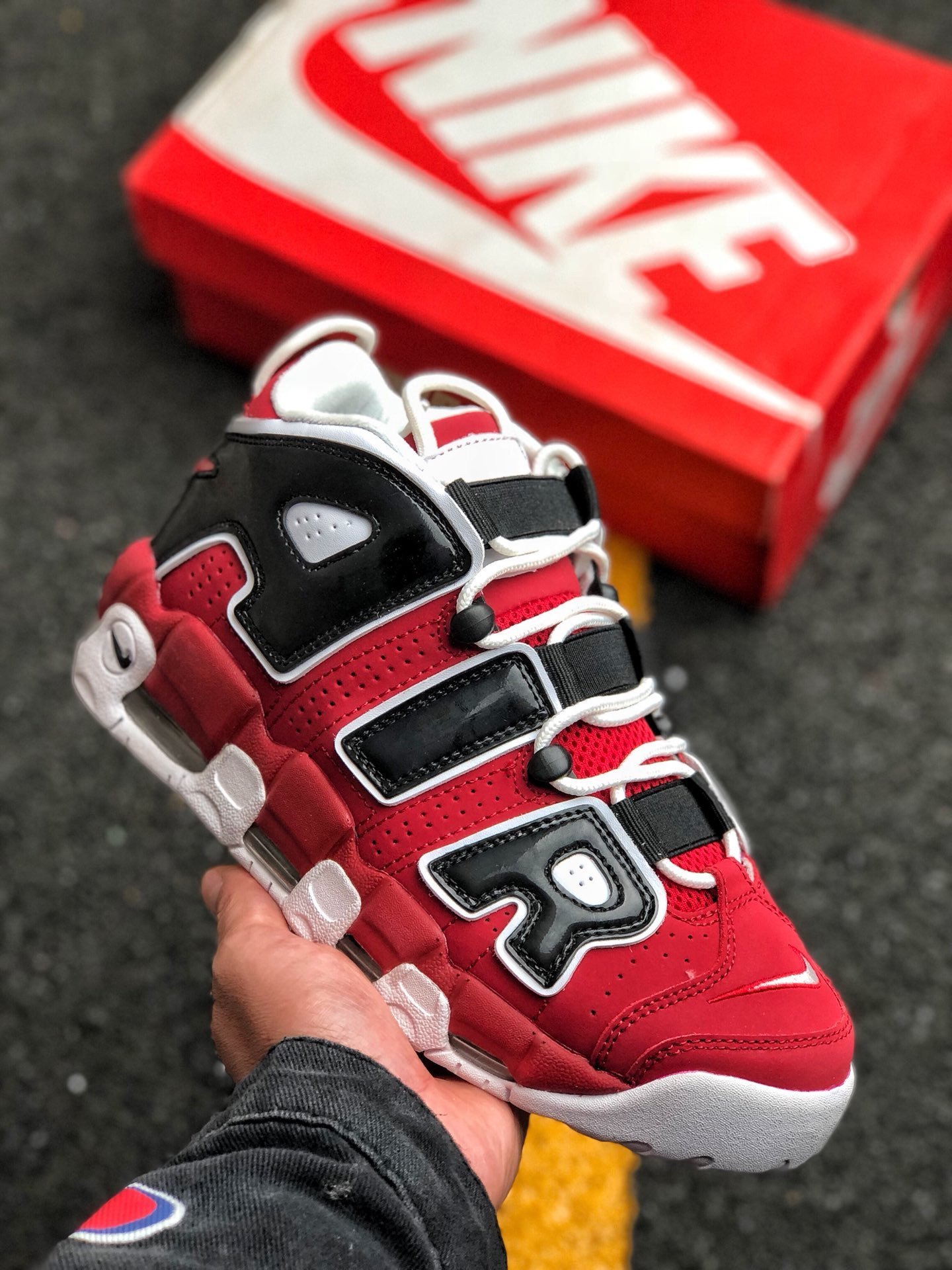 Nike Air More Uptempo Bulls Varsity RedWhite-Black 921948-600 5338659