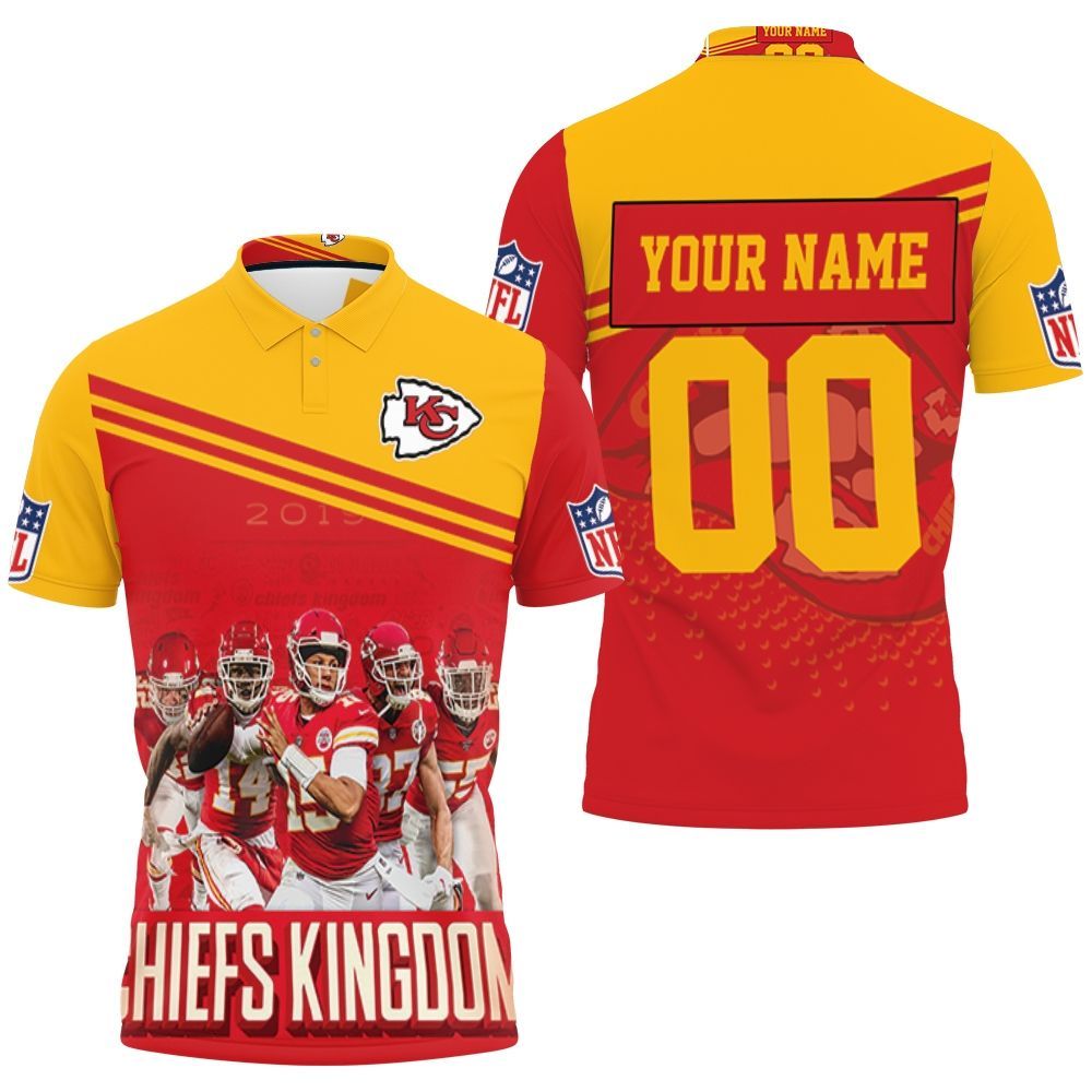 Kansas City Chiefs Kingdom Afc West Champions Division Super Bowl 2021 Personalized Polo Shirt