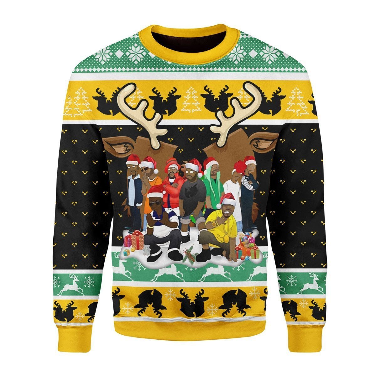 Wu Tang Clan All Over Printed Ugly Christmas Reindeer Sweater