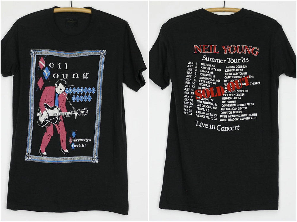 vintage Neil Young everyone’s Rockin Tour print t shirt