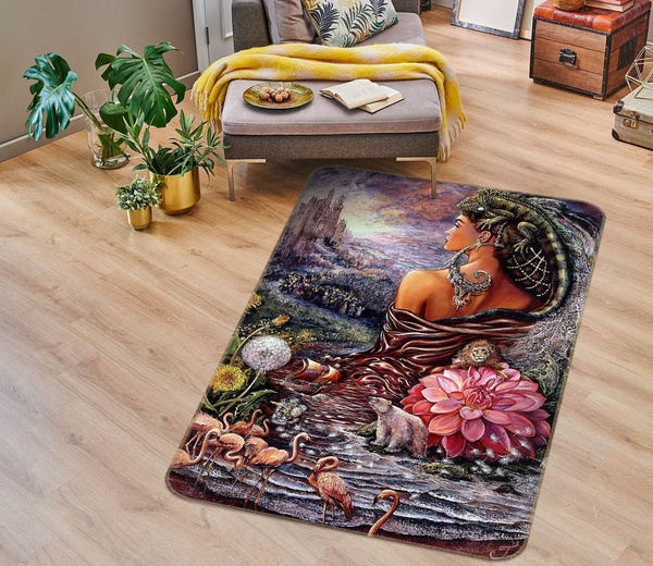 3D Animal Beauties At Night Area Rug Home Decor