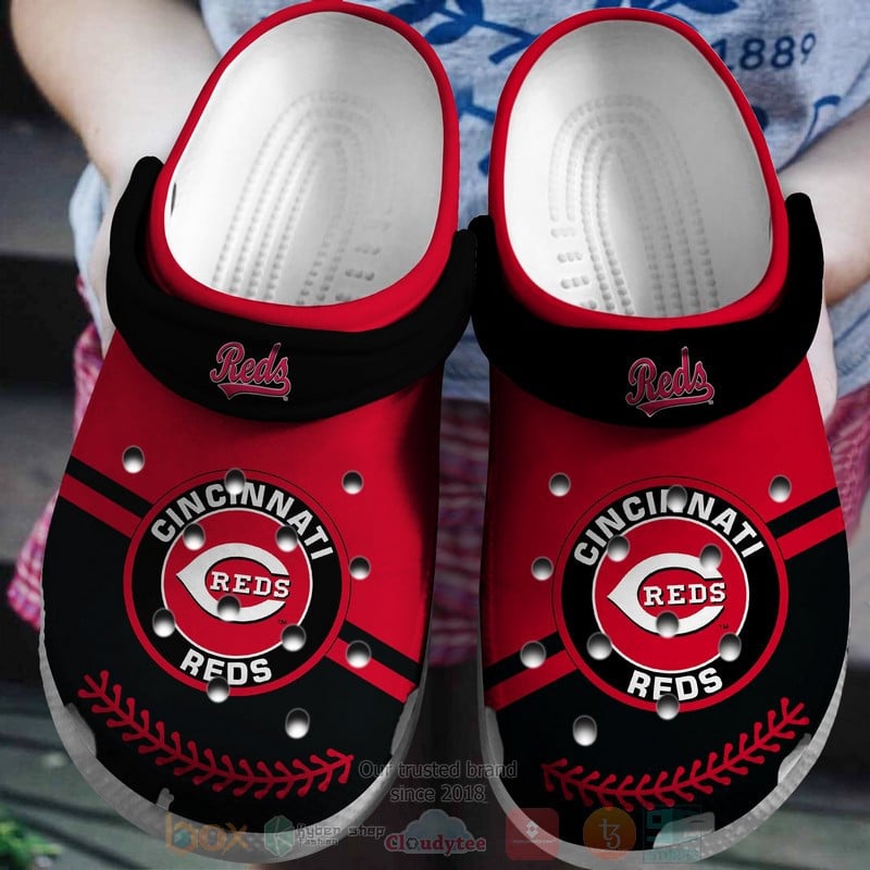 Cincinnati Reds Red-Black Crocs Crocband Shoes