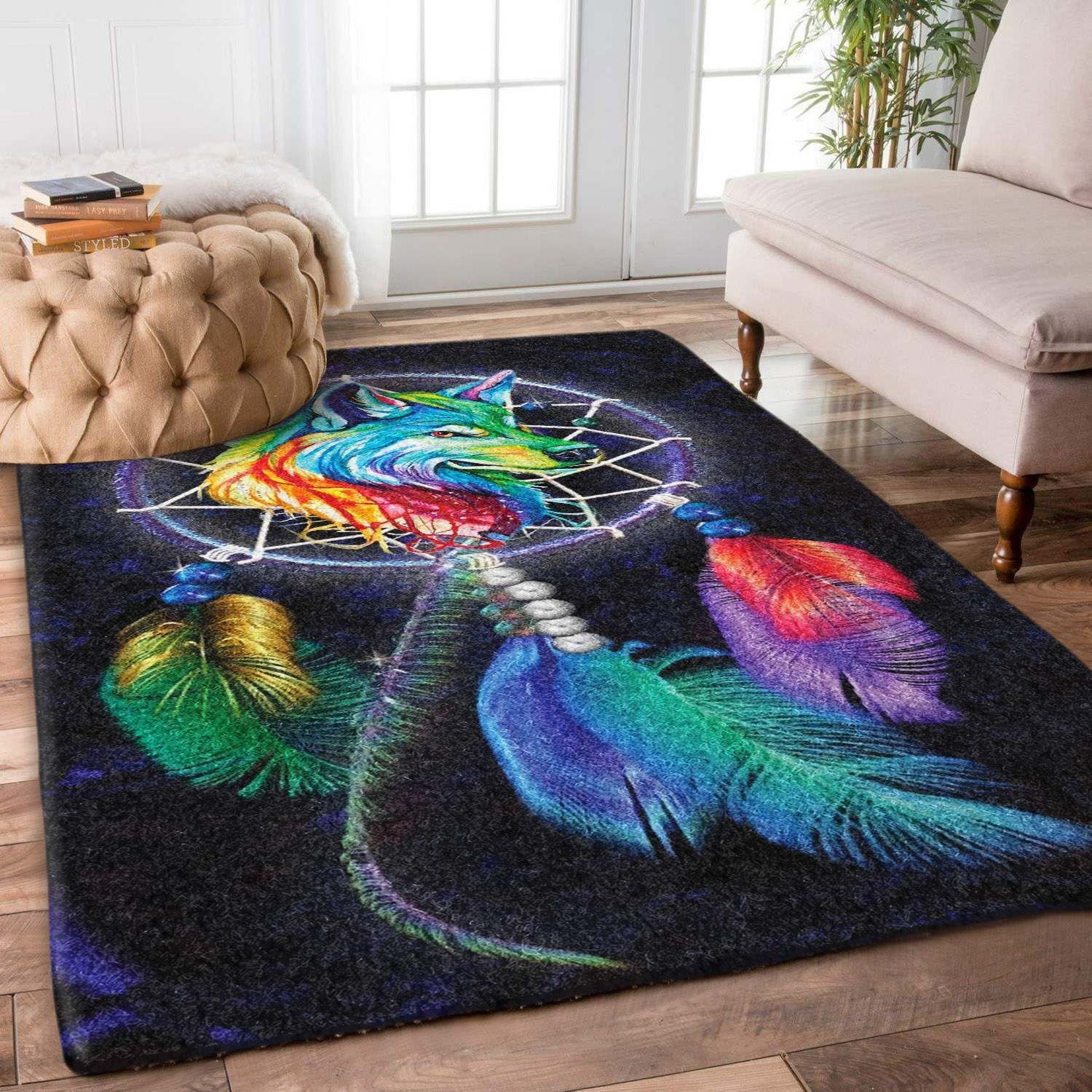 Wolf Dreamcatcher Dv0111328R Rug Carpet Area Rug For Living Room Bedroom Rug Home Decor