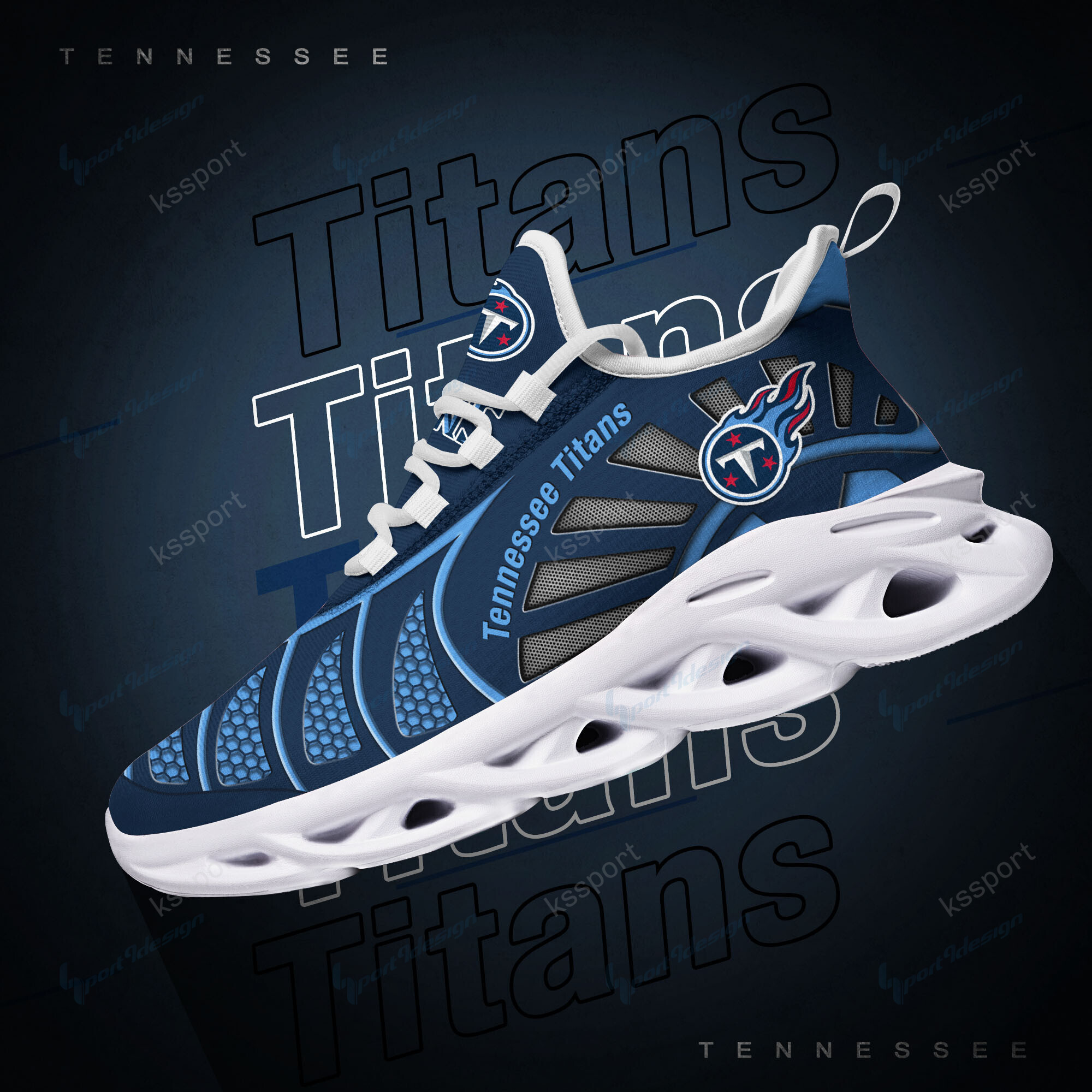 Tennessee Titans Yezy Running Sneakers Bg991