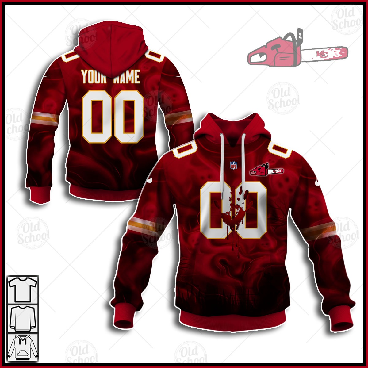 Personalized Kansas City Chiefs 2020 Halloween Jersey Personalize Hoodie