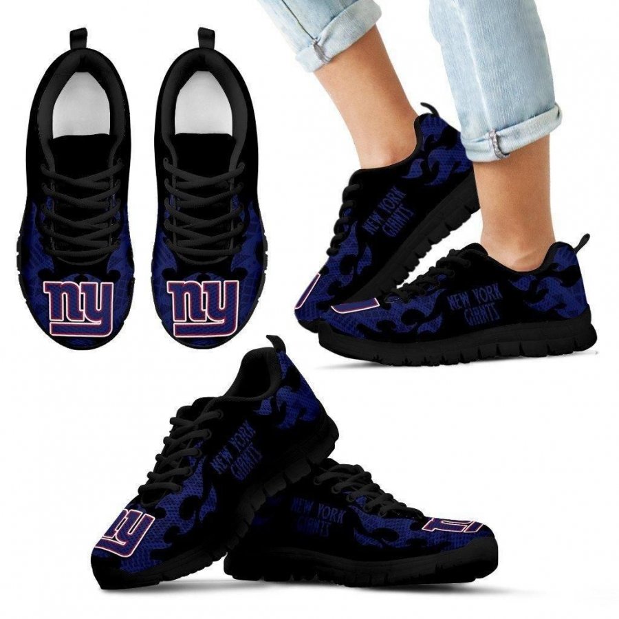 Tribal Flames Pattern New York Giants Sneakers #581