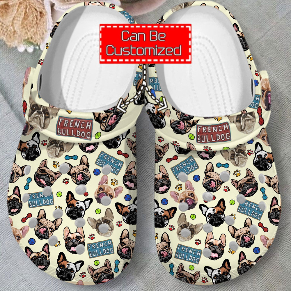 Animal Print Crocs – French Bulldog Pattern Clog Shoes For Men And Women