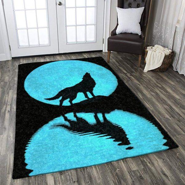 Wolf Art Home Decor Rectangle Area Rug 26